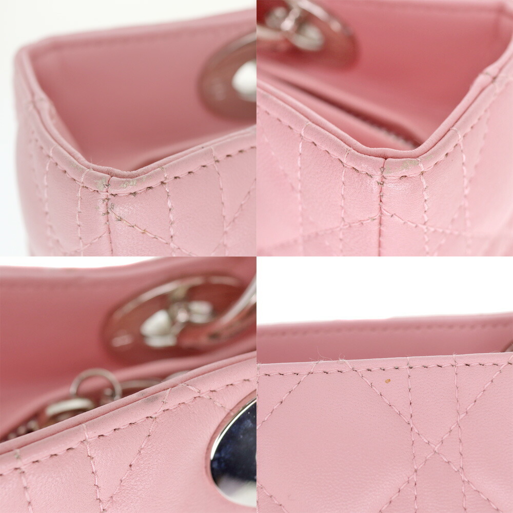 Dior Bag Lambskin Medium Pink Lady Cannage Hardware - Picture 12 of 16